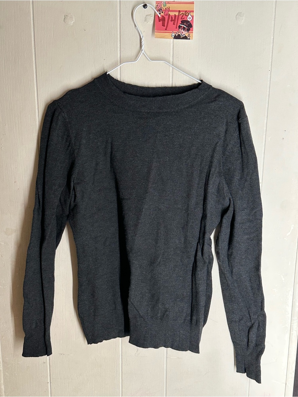Cielo Dark Charcoal Crewneck Sweater